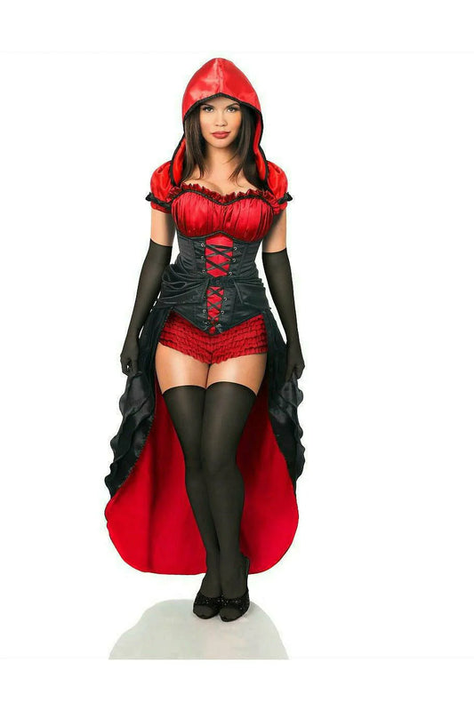 Top Drawer 5 PC Red Hot Riding Hood Corset Costume