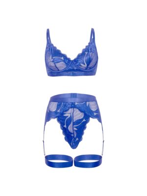 Strappy Lace Bra and Cheeky Panty Lingerie Set