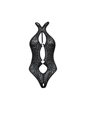 Leopard Print Mesh Teddy with Soft Cups