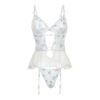 Curvy Elena Embroidered Merrywidow Set